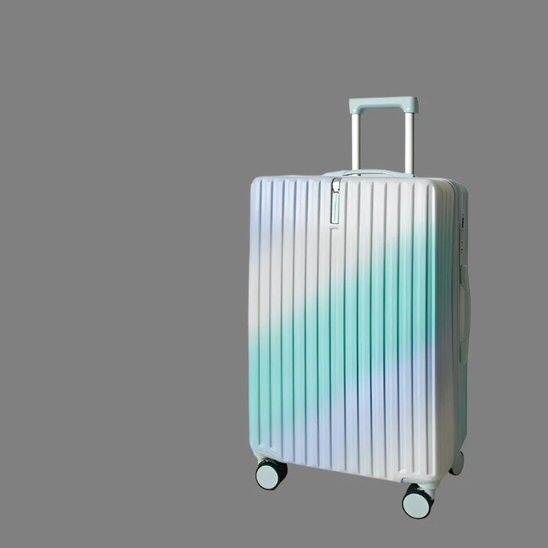 Valise à roulettes multifonctionnelle avec roues muettes, bagage de couleur dégradée, déesse de la mode, 20 a 28 pouces, nouveau
