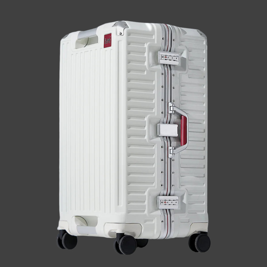 Valise à poignée large valise de voyage hommes 20 24 26 bagage à main femmes PC cadre en aluminium boîtier de chariot, blanche