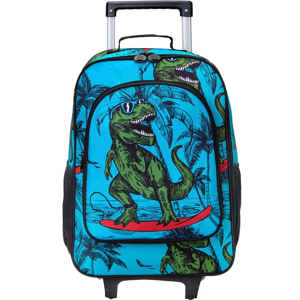 Valise pour enfants garçons, valise mignonne à roulettes dinosaure pour enfants tout-petits