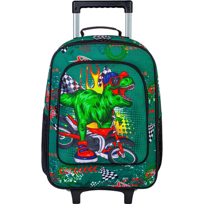 Valise pour enfants garçons, valise mignonne à roulettes dinosaure pour enfants tout-petits