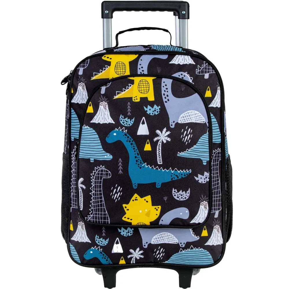 Valise pour enfants garçons, valise mignonne à roulettes dinosaure pour enfants tout-petits