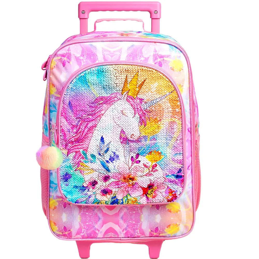 Valise pour enfants garçons, valise mignonne à roulettes dinosaure pour enfants tout-petits licorne