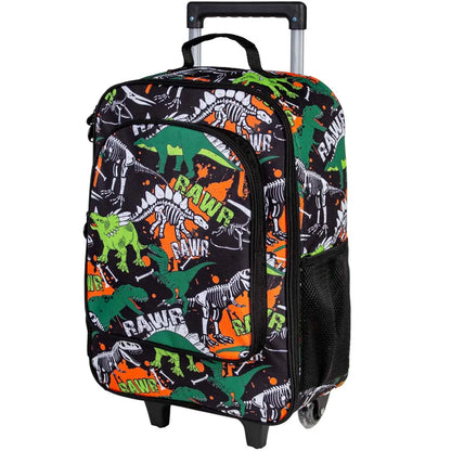 Valise pour enfants garçons, valise mignonne à roulettes dinosaure pour enfants tout-petits