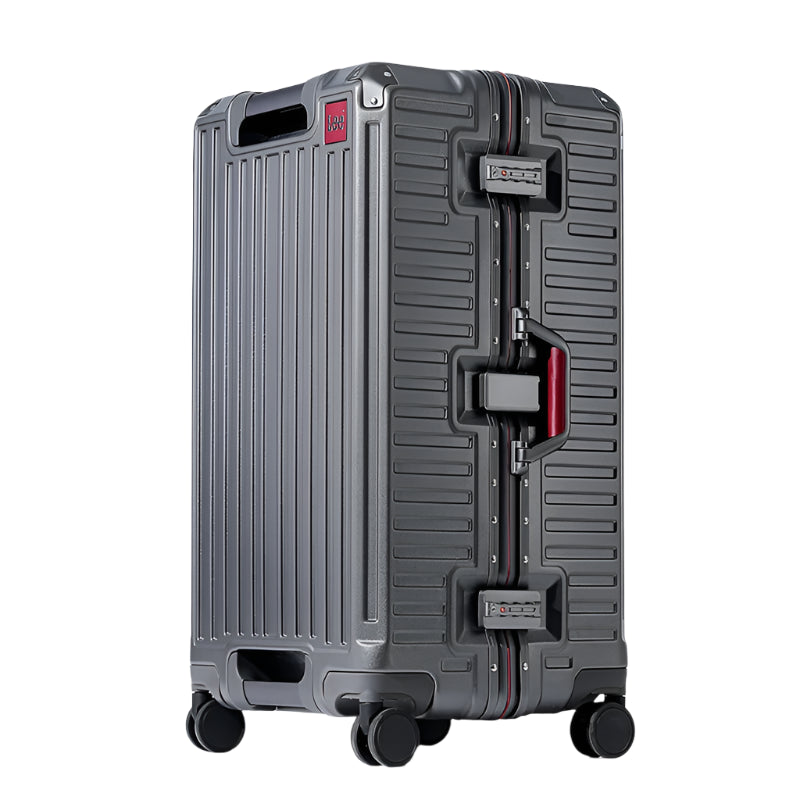 Valise à poignée large valise de voyage hommes 20 24 26 bagage à main femmes PC cadre en aluminium boîtier de chariot, grise