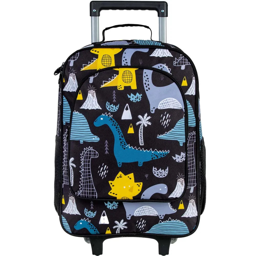 Valise pour enfants garçons, valise mignonne à roulettes dinosaure pour enfants tout-petits