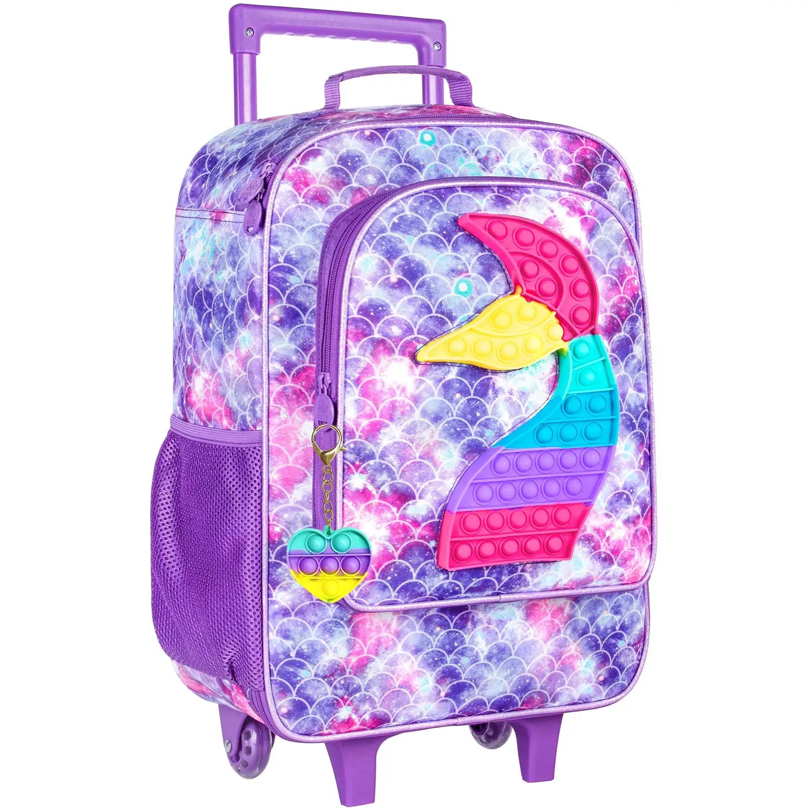 Valise pour enfants garçons, valise mignonne à roulettes dinosaure pour enfants tout-petits