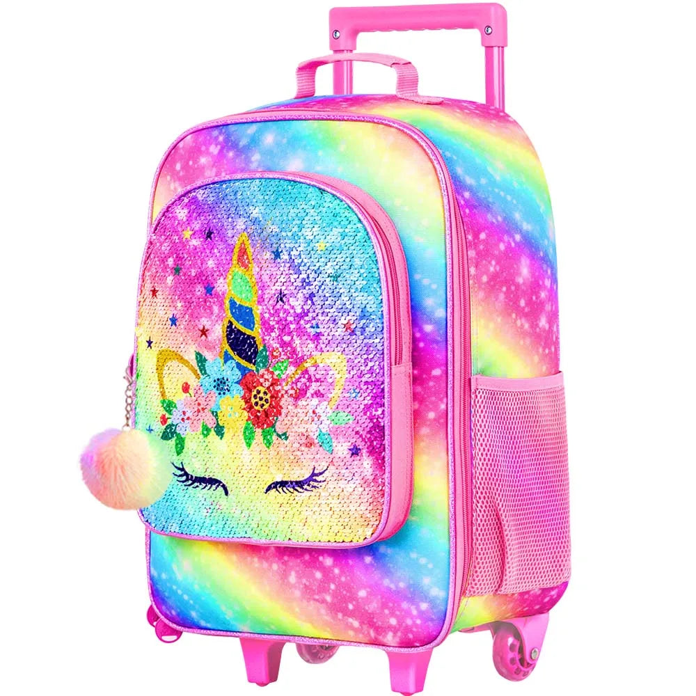 Valise pour enfants garçons, valise mignonne à roulettes dinosaure pour enfants tout-petits