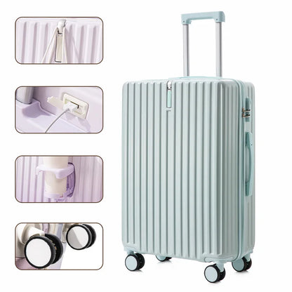 Valise à roulettes multifonctionnelle avec roues muettes, bagage de couleur dégradée, déesse de la mode, 20 a 28 pouces, nouveau