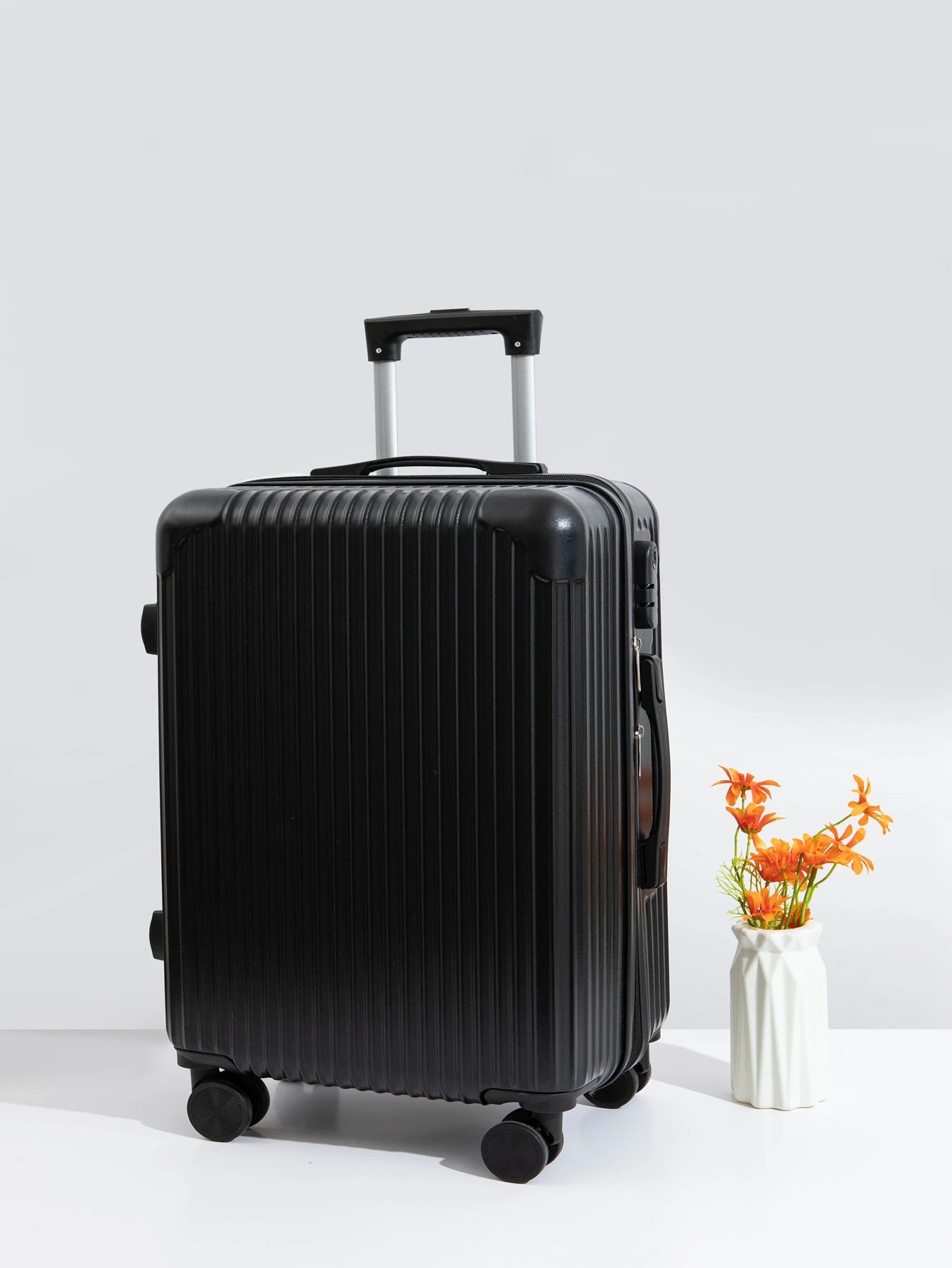 Valise à roulettes universelle pour étudiants, tirette, boîte à mot de passe masculin, petite boîte-cadeau, grande capacité, mode , noire