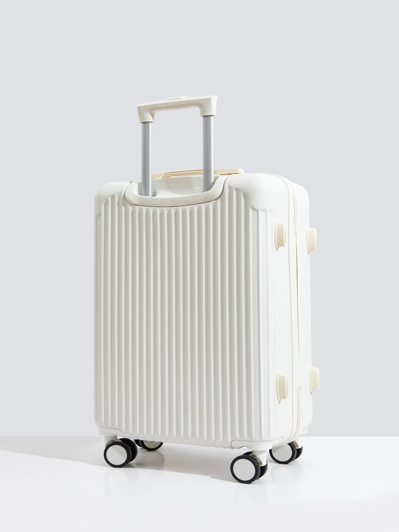 Valise à roulettes universelle pour étudiants, tirette, boîte à mot de passe masculin, petite boîte-cadeau, grande capacité, mode , blanche