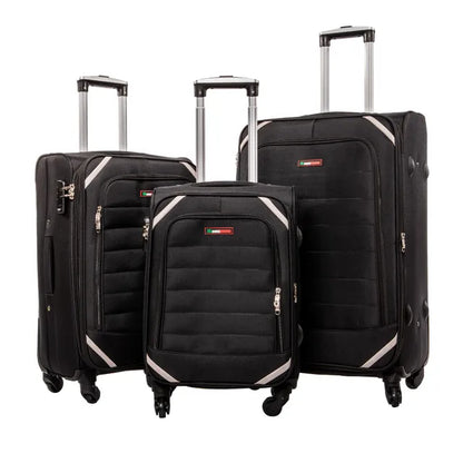 Valise de voyage de 18/20/24 pouces avec roues expresses. Ensemble de bagages en tissu robuste, lot de 3 pcs