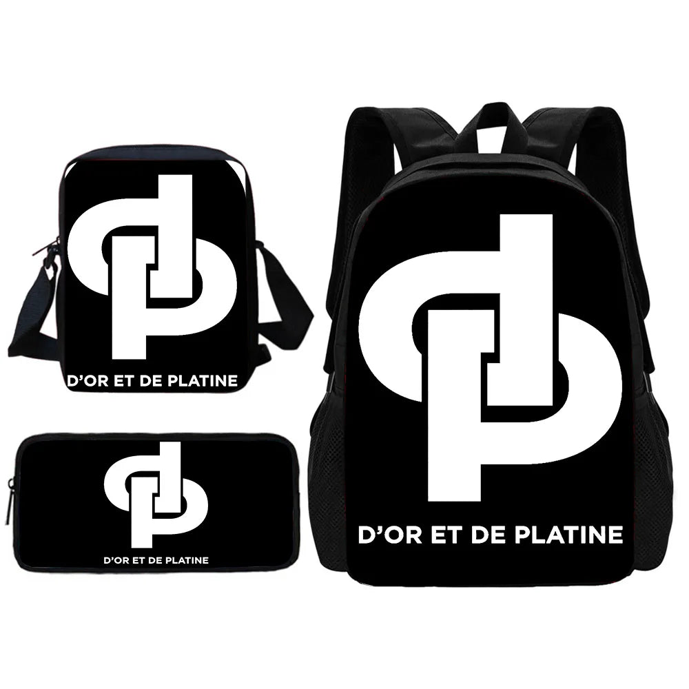 Rapper JuL-Sac à Dos d'École pour Enfant, avec Trousse à Crayons, pour Garçon et Fille, Meilleur Cadeau