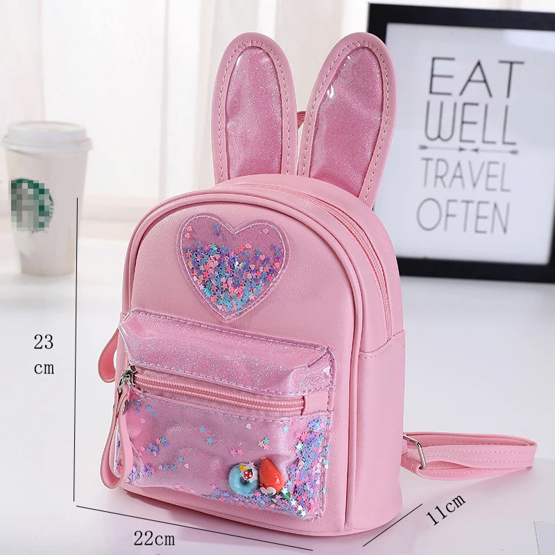 Mini lapin mignon à paillettes pour filles, sortie décontractée à la mode pour enfants