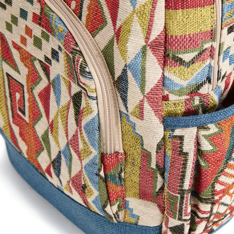 sac à dos en tissu de grande capacité pour femmes, sac d'école de Style bohème, sac de jour de qualité, sac d'école pour filles, bourse Durable