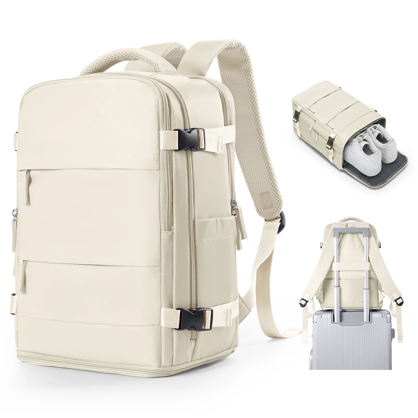 sac beige à livres étanche pour ordinateur portable pour le travail