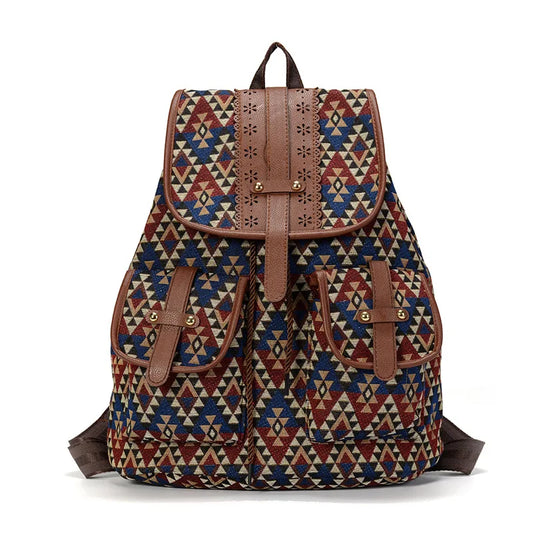 sac à dos National imprimé toile sacs d'école pour adolescents filles grand sac à bandoulière week-end voyage sac à dos