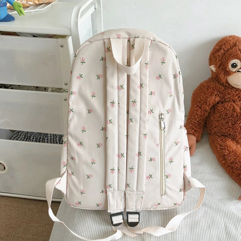  sac à dos à fleurs pour femmes sac à dos en Nylon imperméable adolescent grande capacité étudiant sac d'école sac de voyage