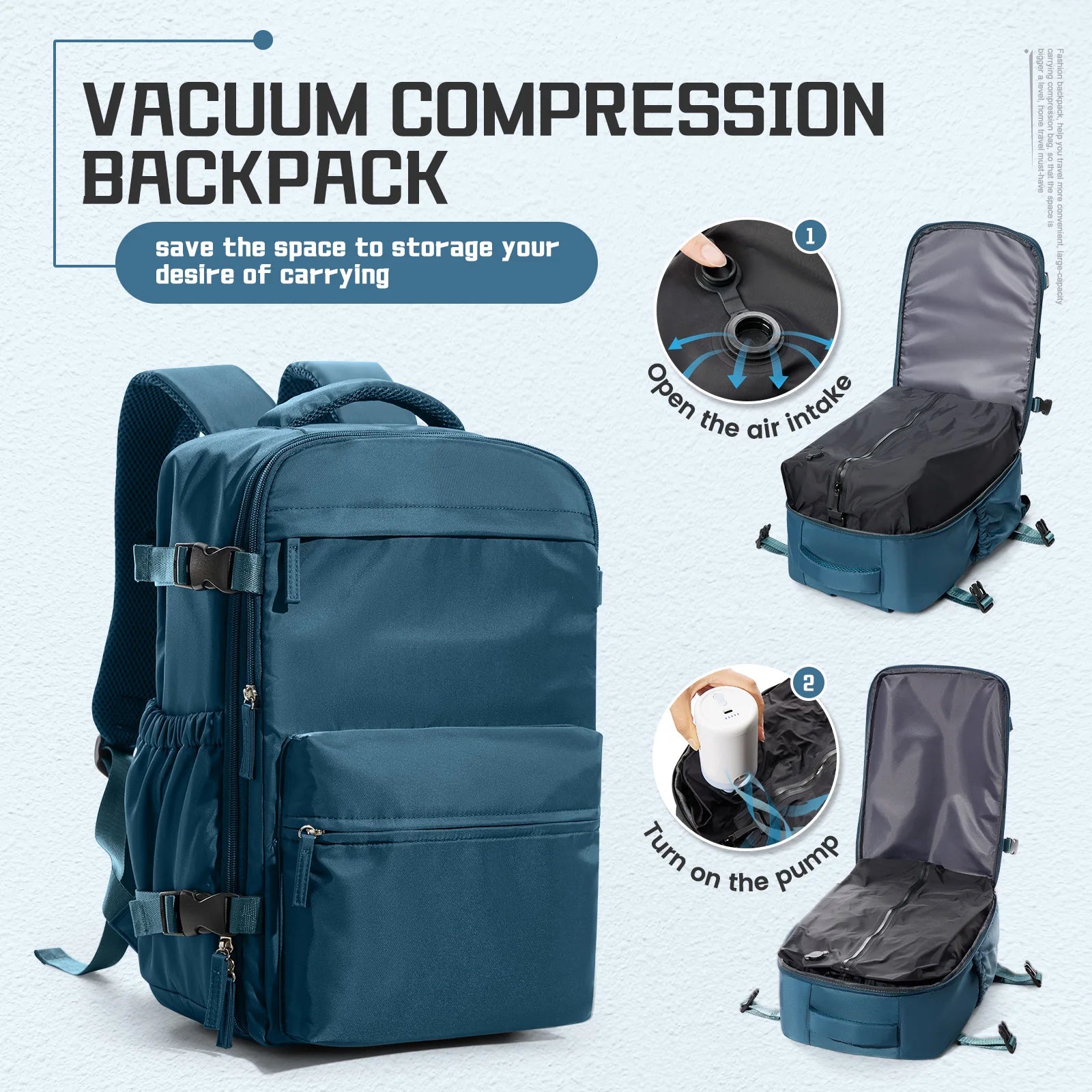 sac à dos bleu de randonnée