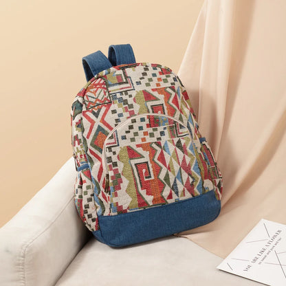 sac à dos en tissu de grande capacité pour femmes, sac d'école de Style bohème, sac de jour de qualité, sac d'école pour filles, bourse Durable