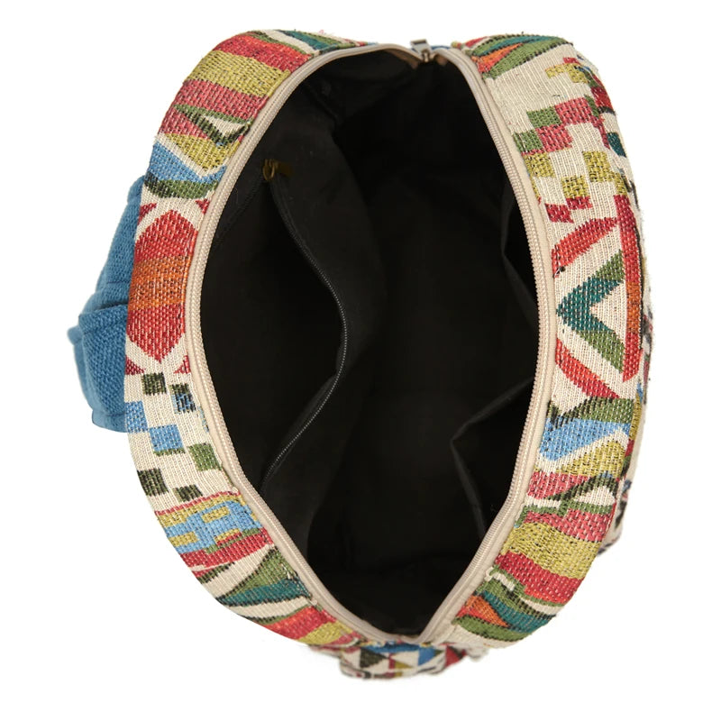 sac à dos en tissu de grande capacité pour femmes, sac d'école de Style bohème, sac de jour de qualité, sac d'école pour filles, bourse Durable, intérieure