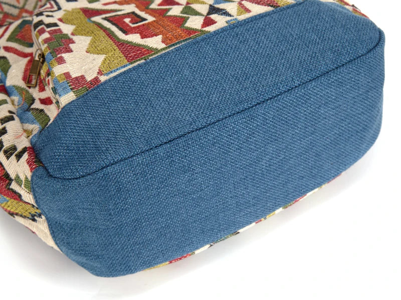 sac à dos en tissu de grande capacité pour femmes, sac d'école de Style bohème, sac de jour de qualité, sac d'école pour filles, bourse Durable