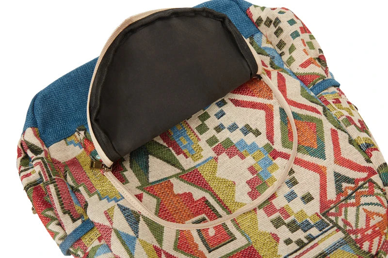 sac à dos en tissu de grande capacité pour femmes, sac d'école de Style bohème, sac de jour de qualité, sac d'école pour filles, bourse Durable, poche