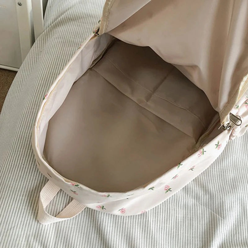  sac à dos à fleurs pour femmes sac à dos en Nylon imperméable adolescent grande capacité étudiant sac d'école sac de voyage