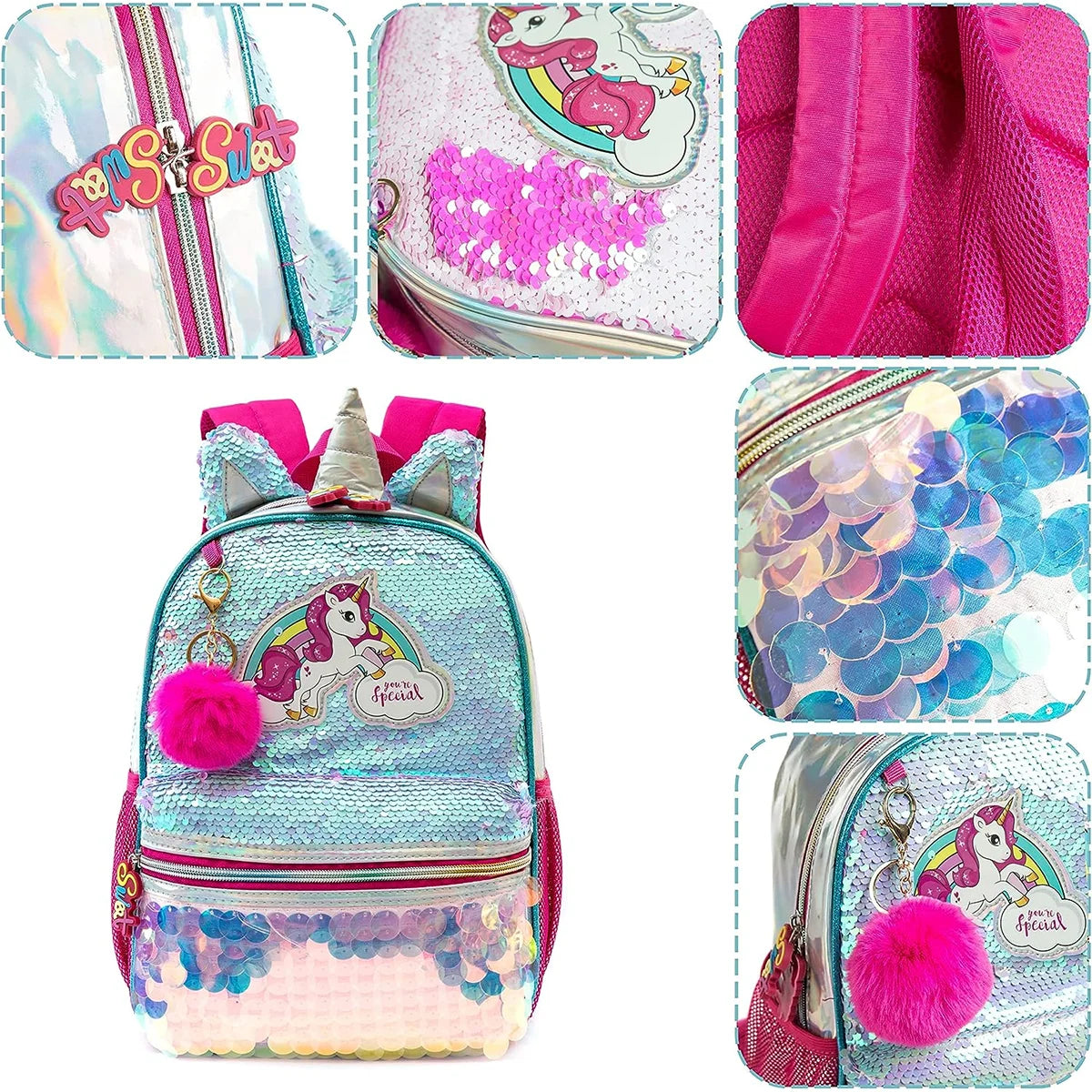 sac à dos pour filles sac de maternelle paillettes maternelle école primaire sac à dos fille sac d'école