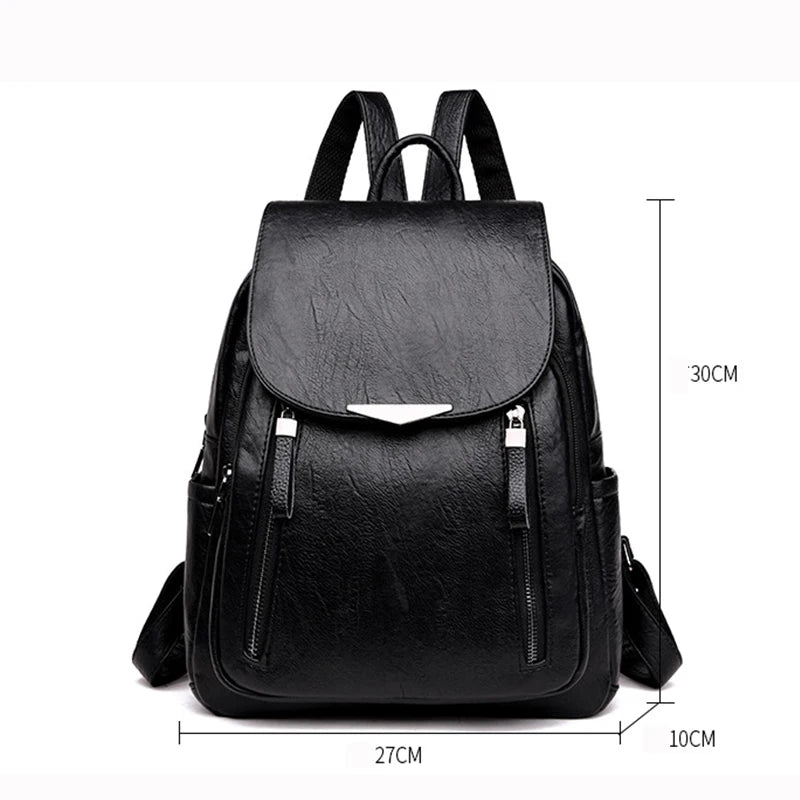 Sac à dos femme voyage grand sac à dos en cuir PU sac à main cartable pour filles femme épaule dos mochila, taille
