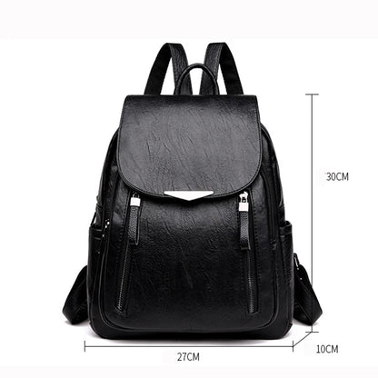 Sac à dos femme voyage grand sac à dos en cuir PU sac à main cartable pour filles femme épaule dos mochila, taille