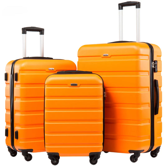 3 piece travel suitcase set, ABS trolley case, set of 3 designer luggage on wheels